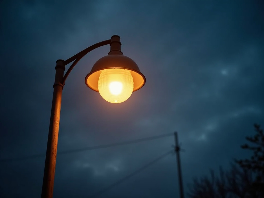 Streetlight at dusk — all-in-one solar lights
