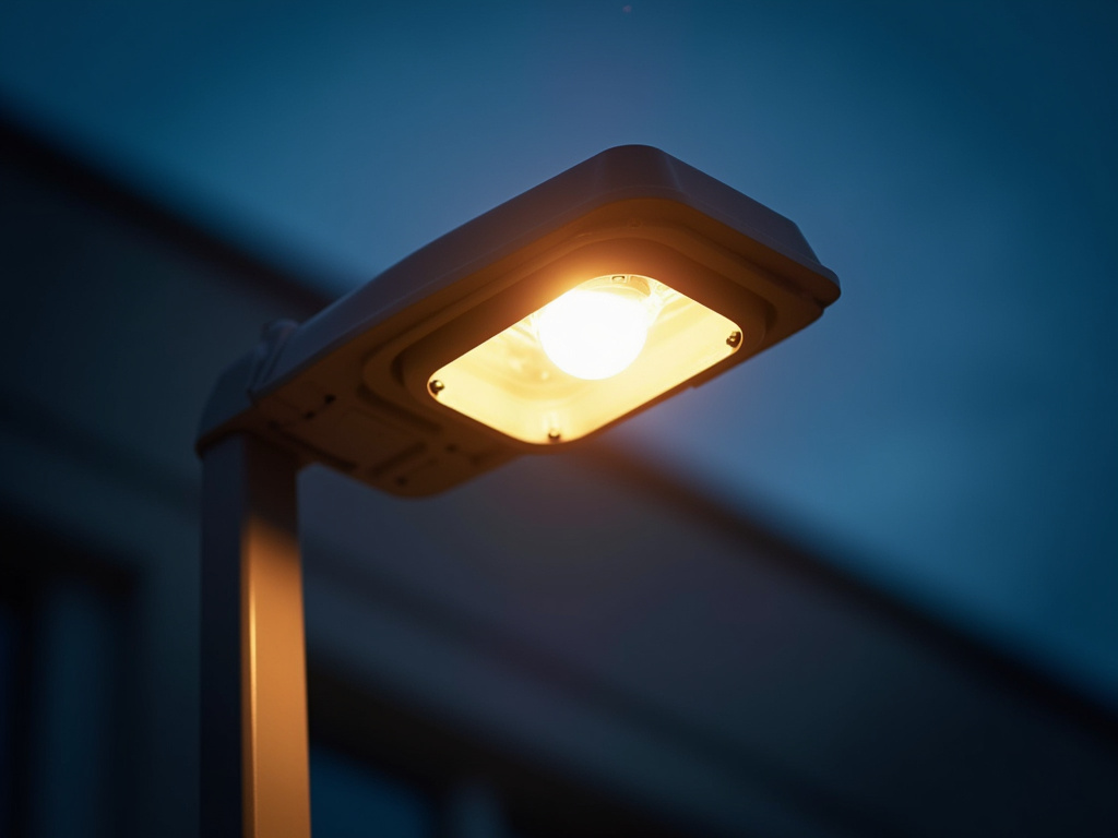 Streetlight at dusk — all-in-one solar lights