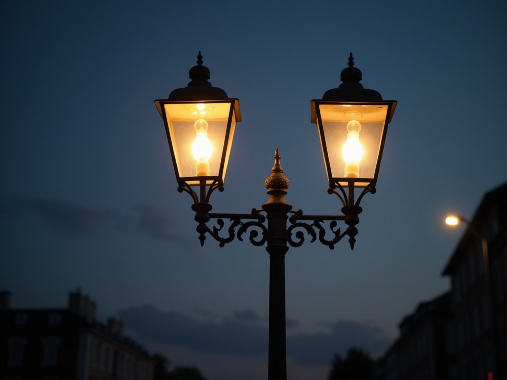 Streetlight at dusk — all-in-one solar lights