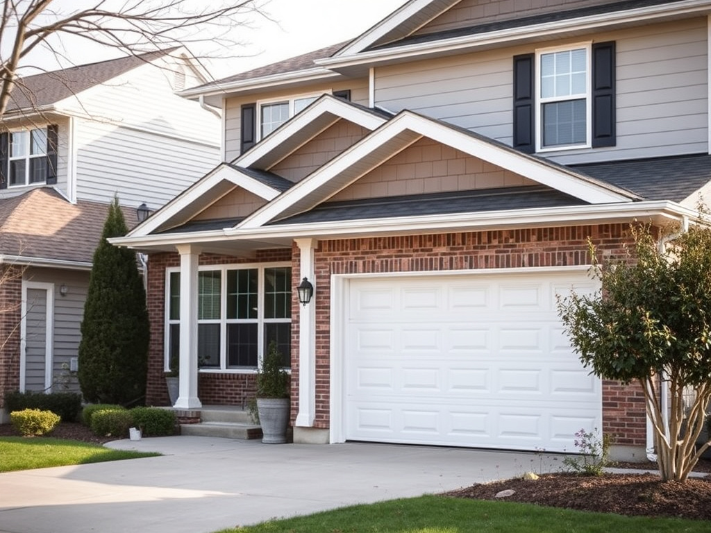Suburban house exterior — impact garage doors delray beach fl