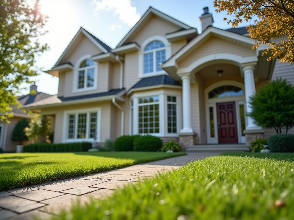 Suburban house exterior — impact garage doors delray beach fl