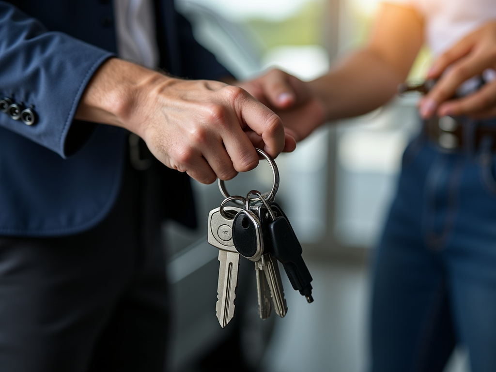 Vehicle keys handoff — title loans washington