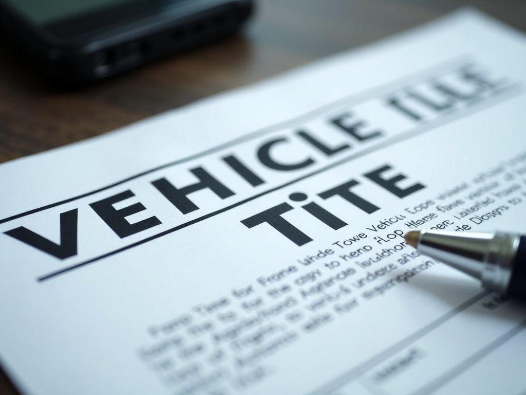 Vehicle title document — title loans idaho