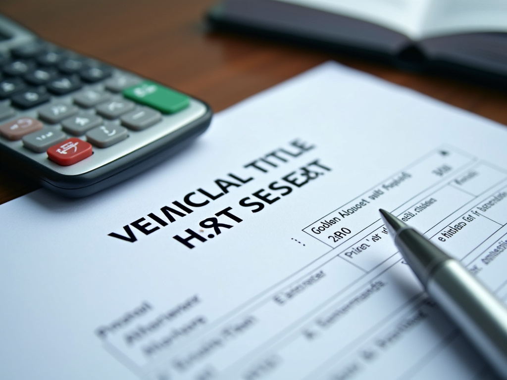 Vehicle title document — title loans idaho