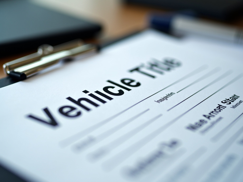 Vehicle title document — title loans missouri