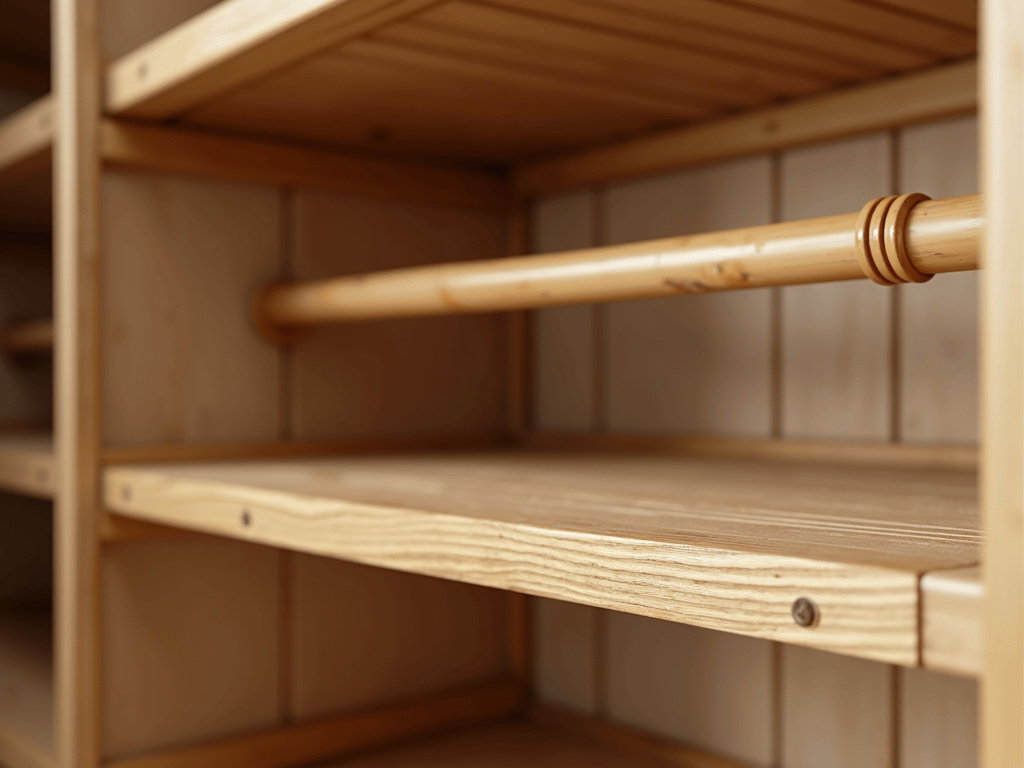 Bamboo closet shelves — home organization in Tucson