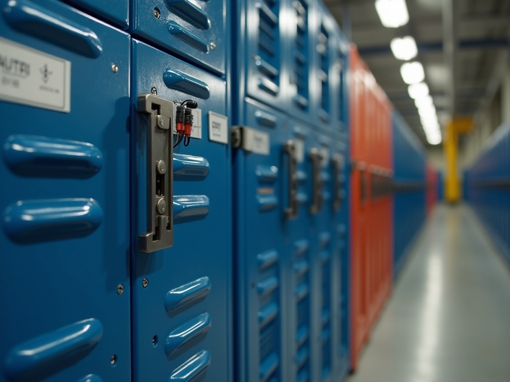 Battery storage bank — off-grid infrastructure lighting