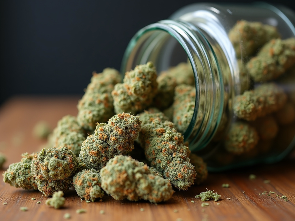 Cannabis buds jar — cannabis dispensary Maine