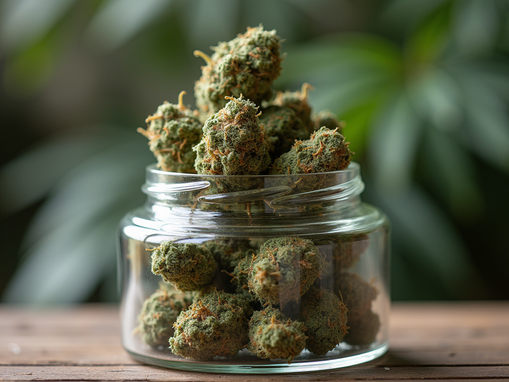 Cannabis buds jar — cannabis dispensary Maine