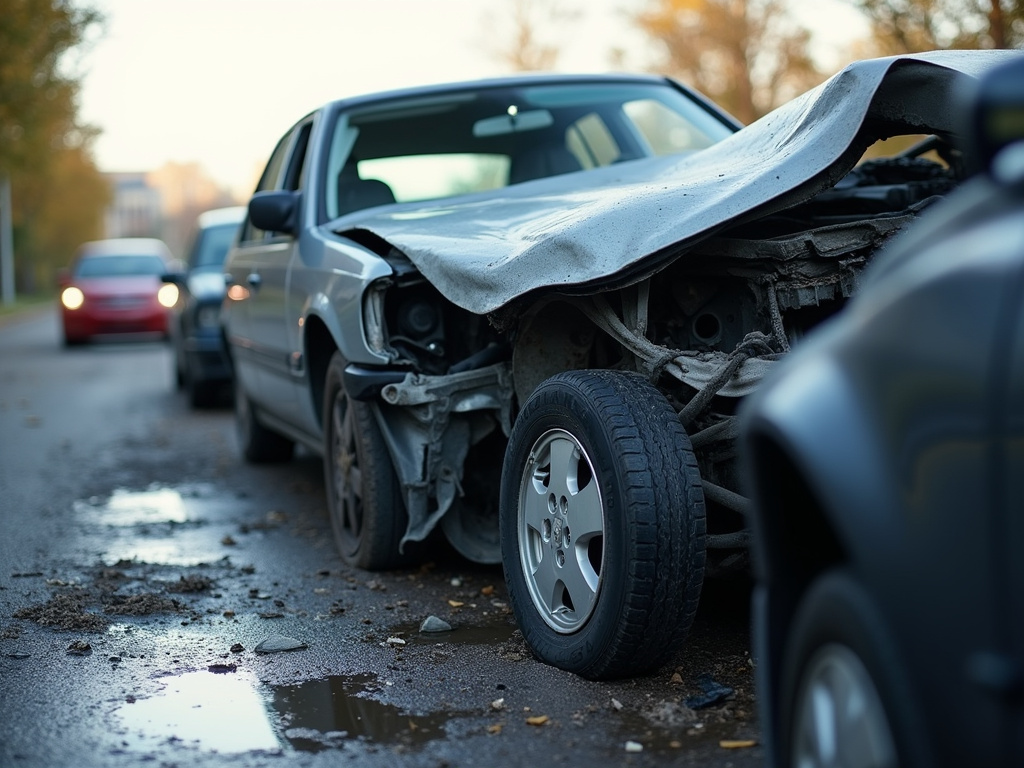 Car accident wreckage — serious injury lawyer phoenix
