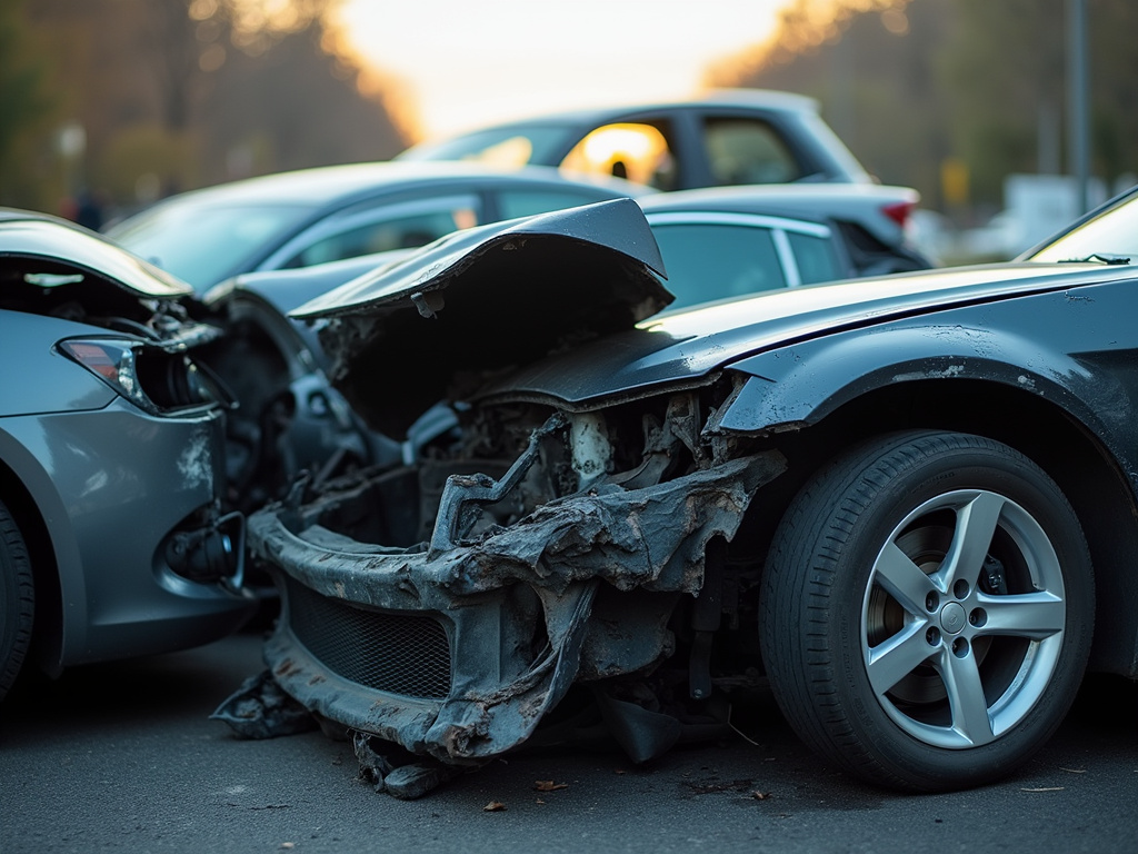 Car accident wreckage — serious injury lawyer phoenix