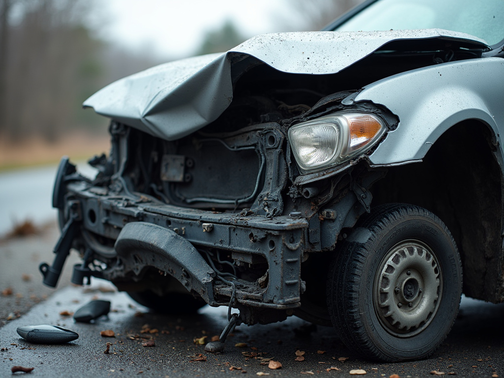 Car accident wreckage — serious injury lawyer phoenix