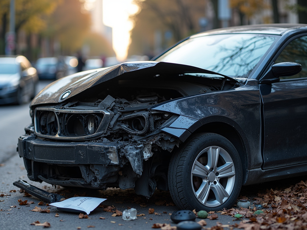Car accident wreckage — serious injury lawyer phoenix