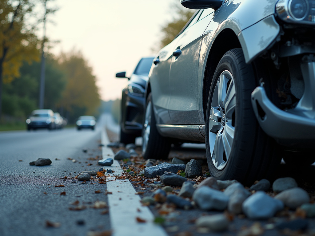 Car crash scene — rideshare accident lawyer phoenix
