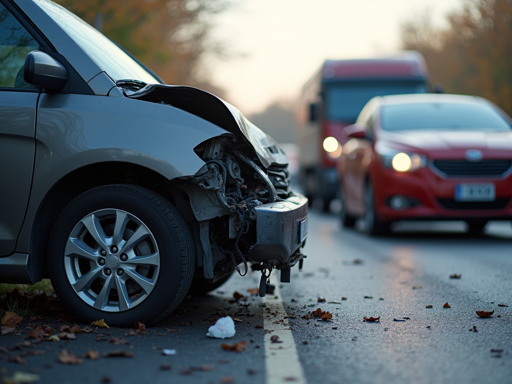Car crash scene — rideshare accident lawyer phoenix