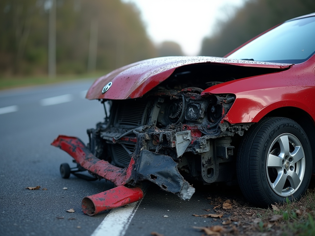 Car crash wreckage — accident lawyer phoenix