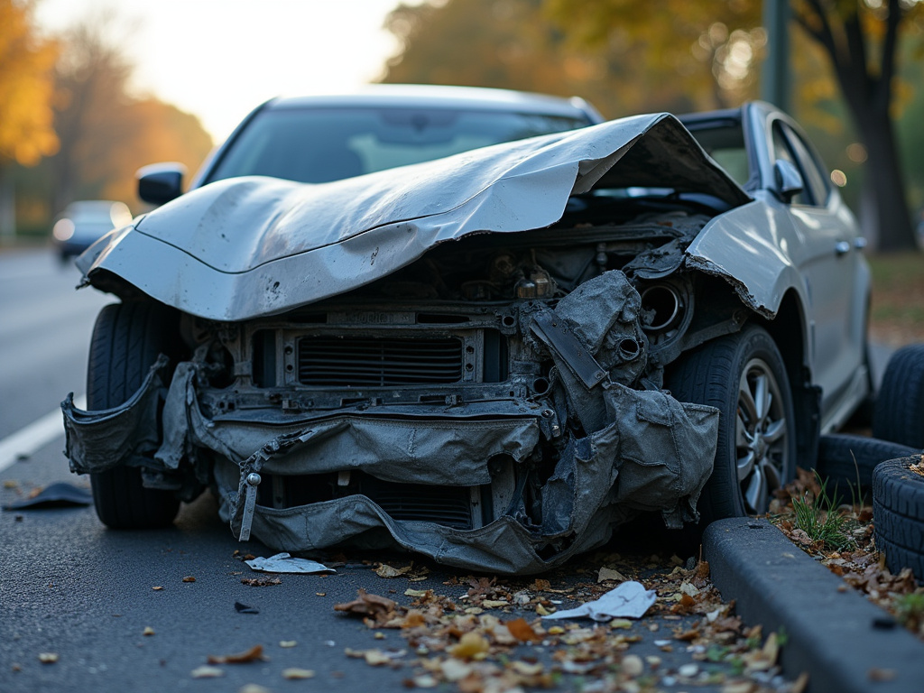 Car crash wreckage — accident lawyer phoenix