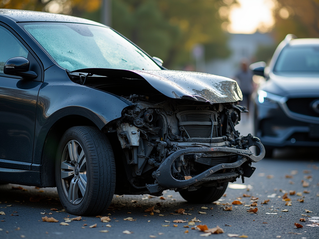 Car crash wreckage — accident lawyer phoenix