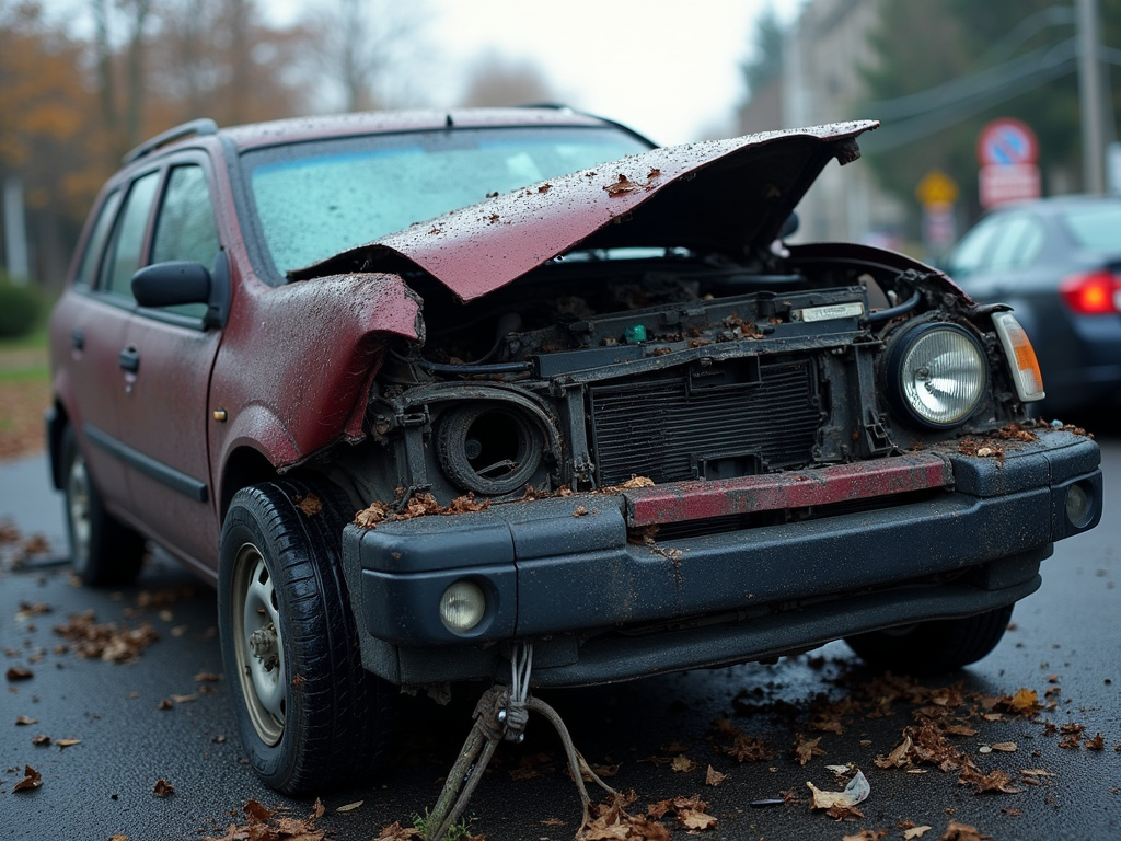 Car crash wreckage — accident lawyer phoenix