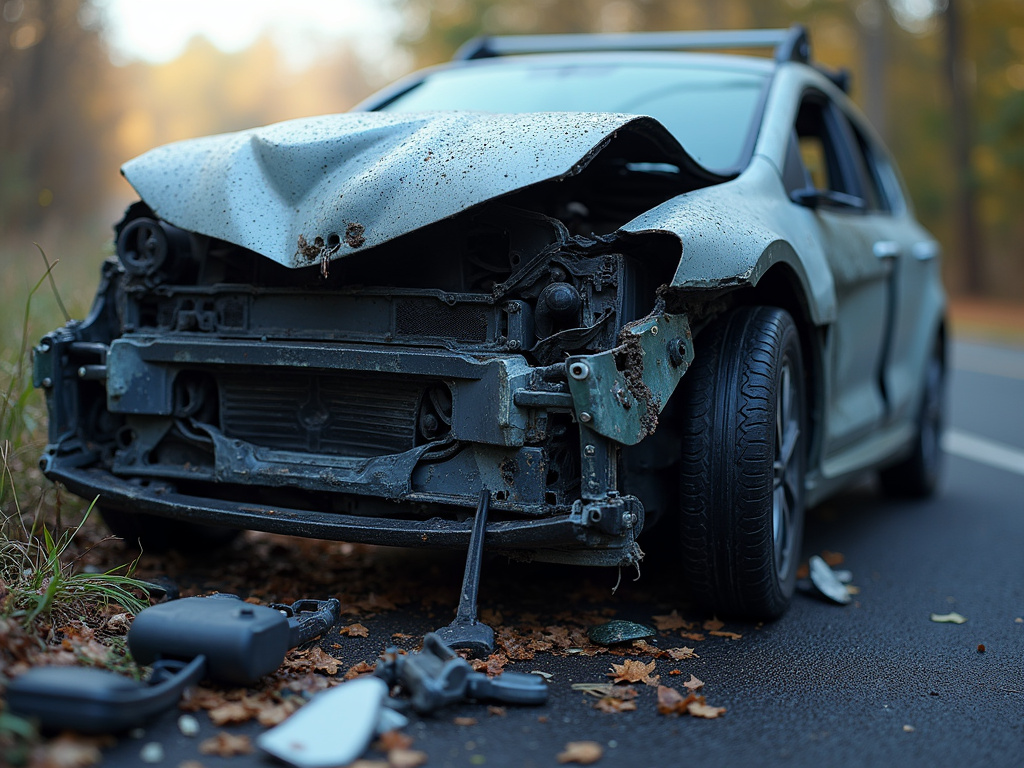 Car crash wreckage — car accident lawyer phoenix