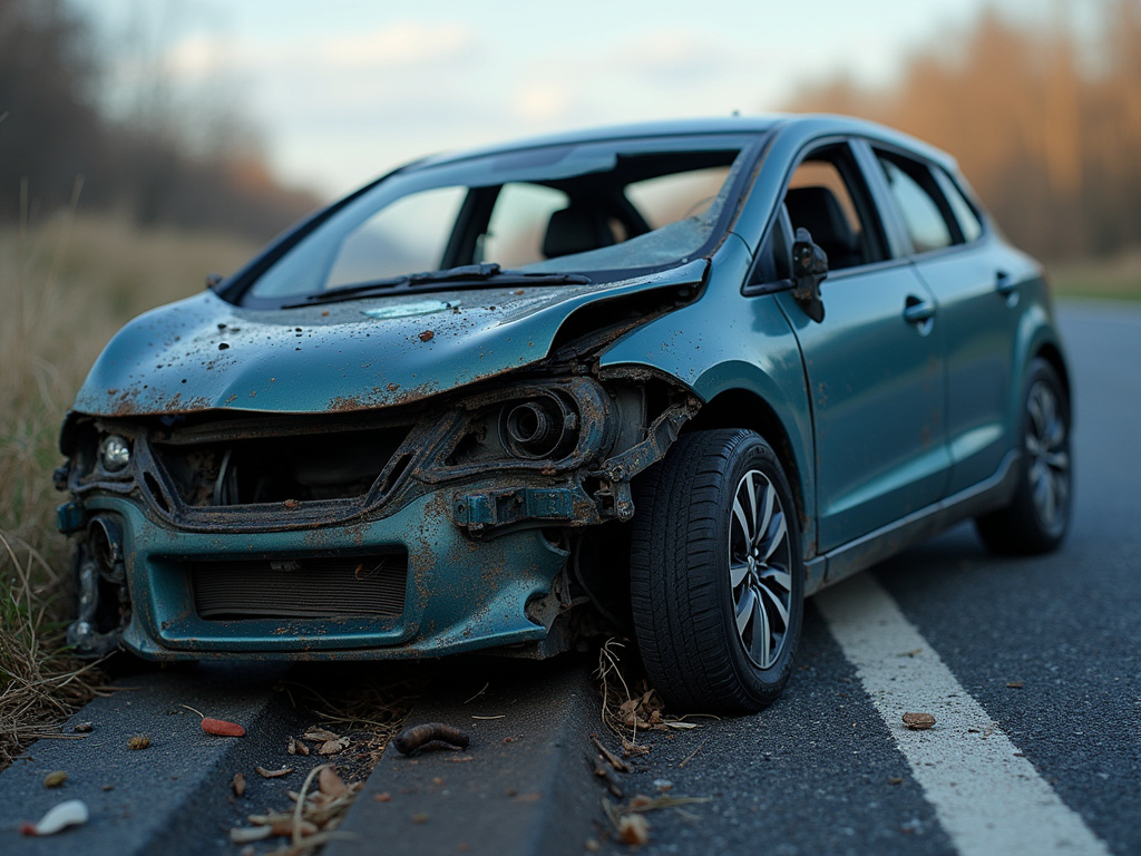 Car crash wreckage — serious injury lawyer phoenix