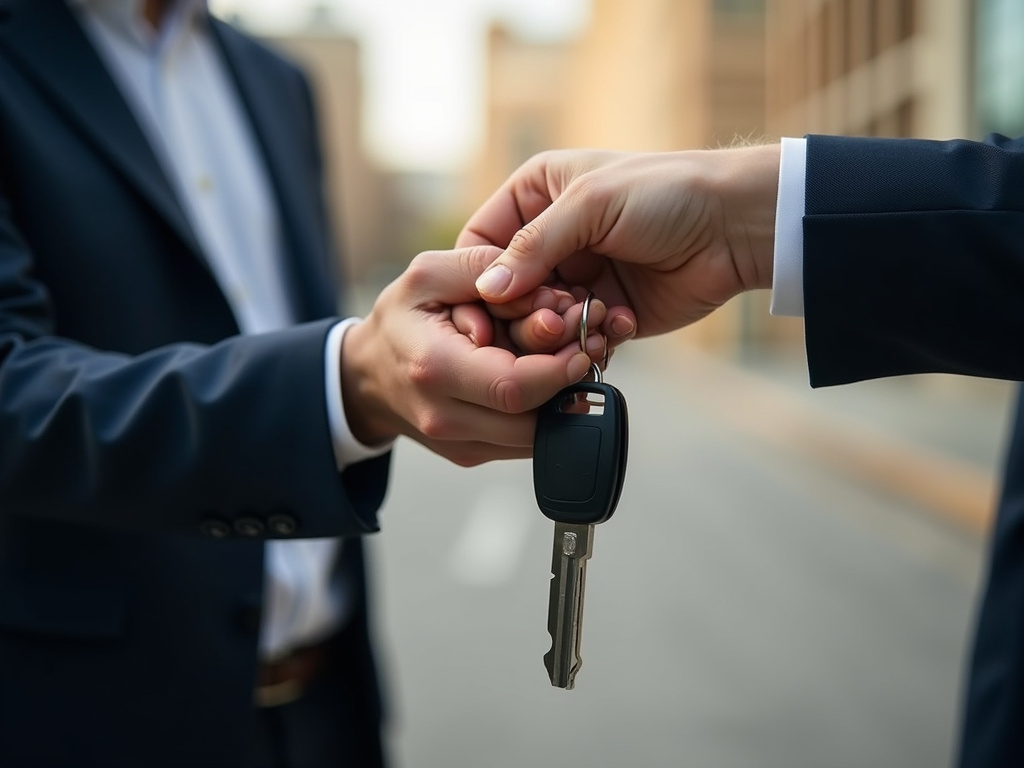 Car keys handoff — car title loans