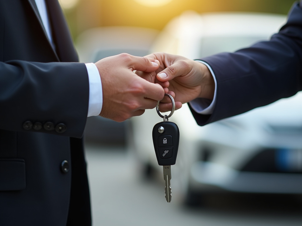 Car keys handoff — car title loans
