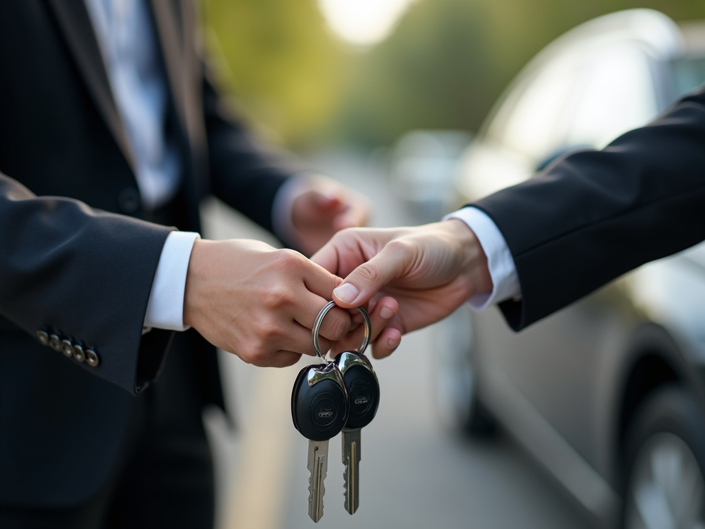 Car keys handoff — car title loans