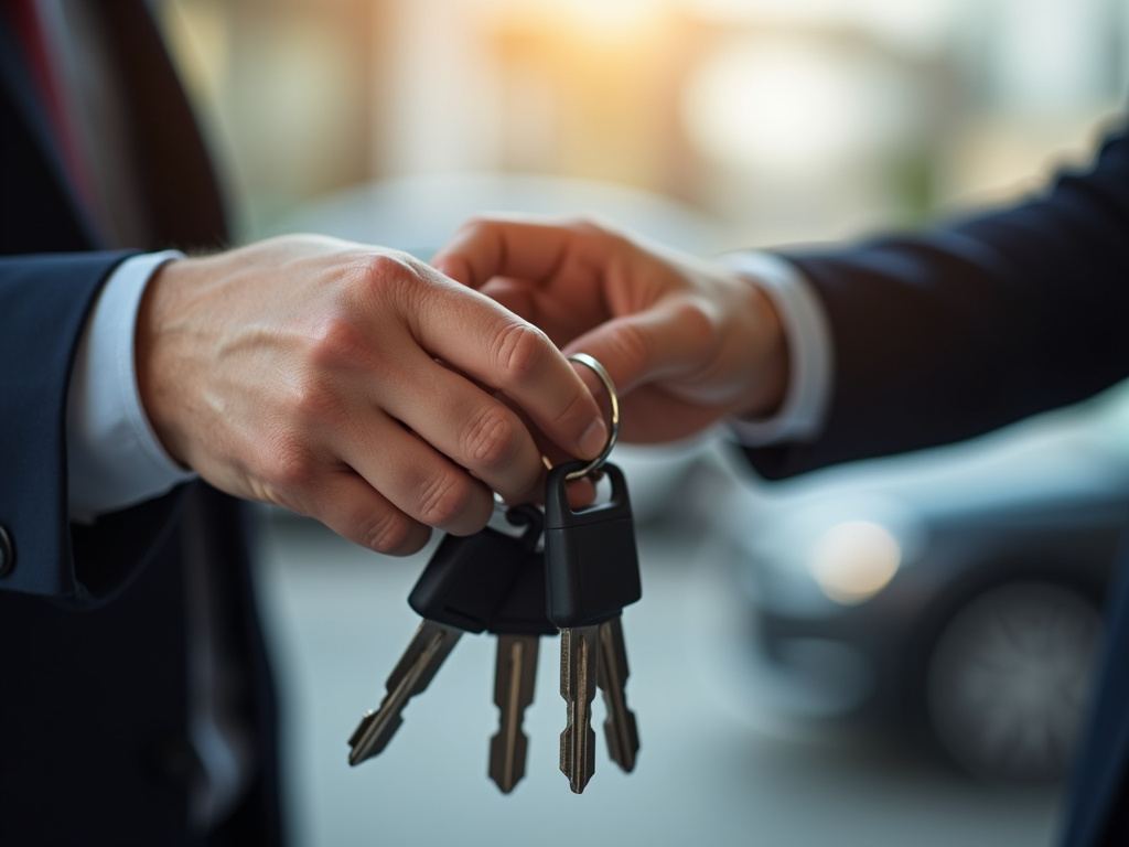Car keys handoff — car title loans