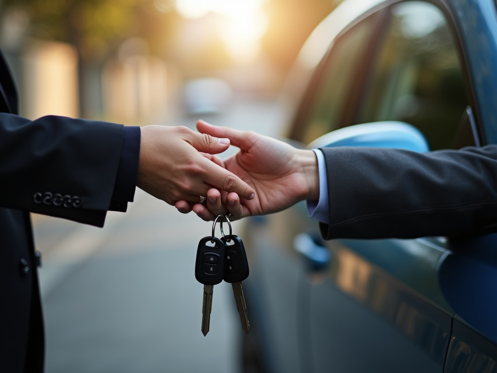 Car keys handoff — car title loans