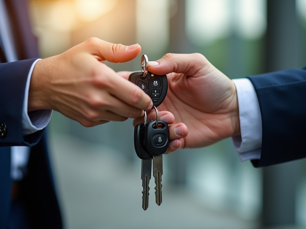 Car keys handoff — car title loans