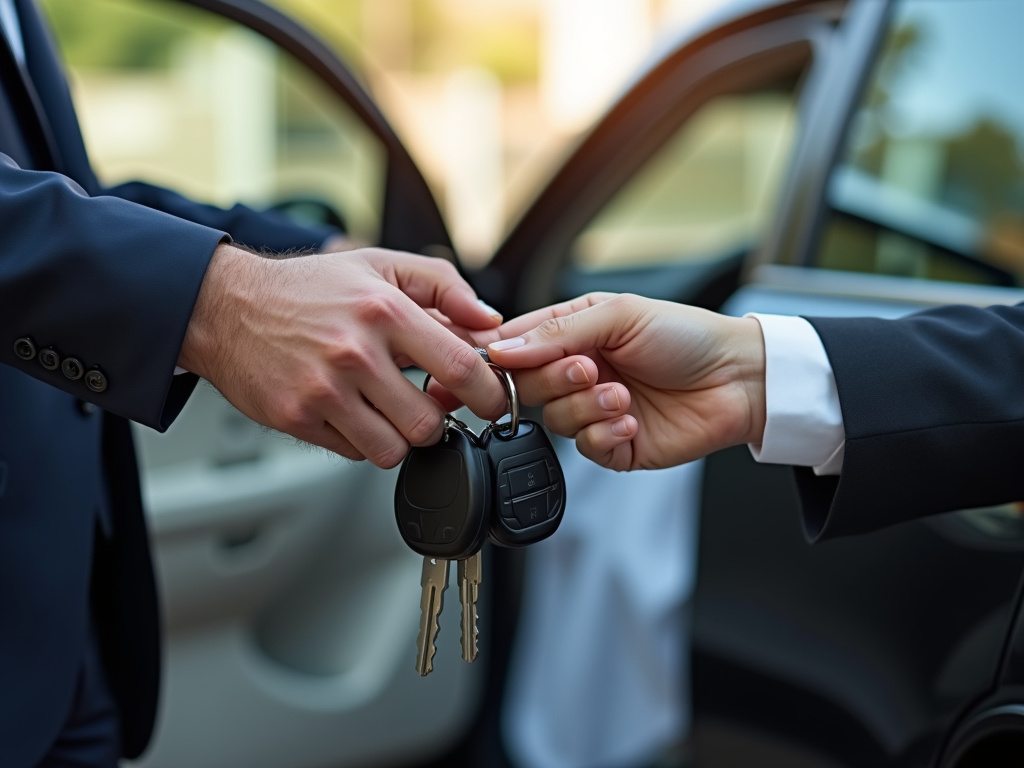 Car keys handoff — car title loans