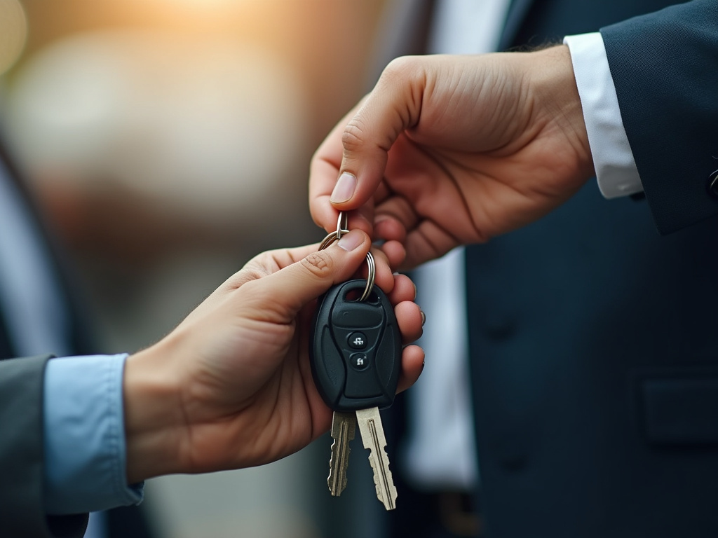Car keys handoff — title loans new jersey
