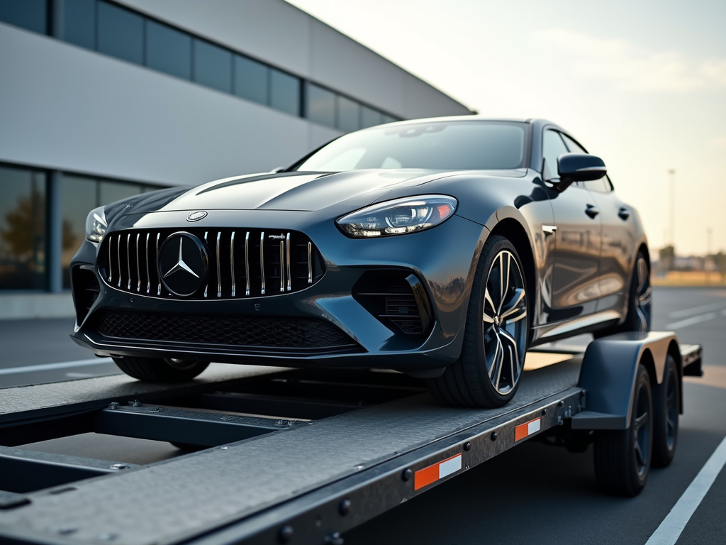 Car on trailer — car shipping company