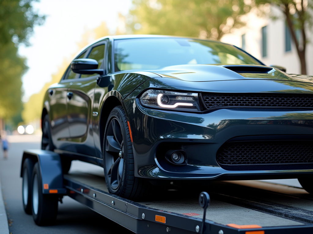 Car on trailer — car shipping Louisiana