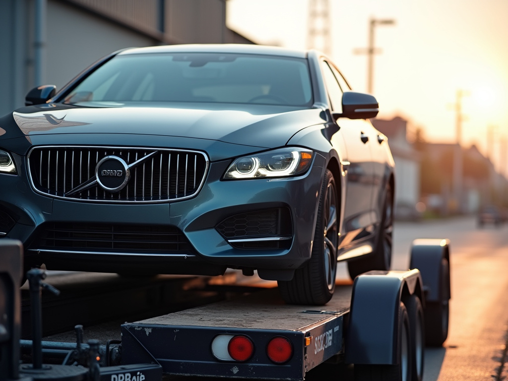 Car on trailer — car shipping Mississippi