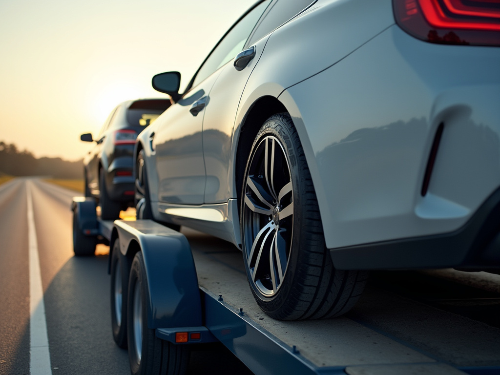 Car on trailer — car shipping Nevada