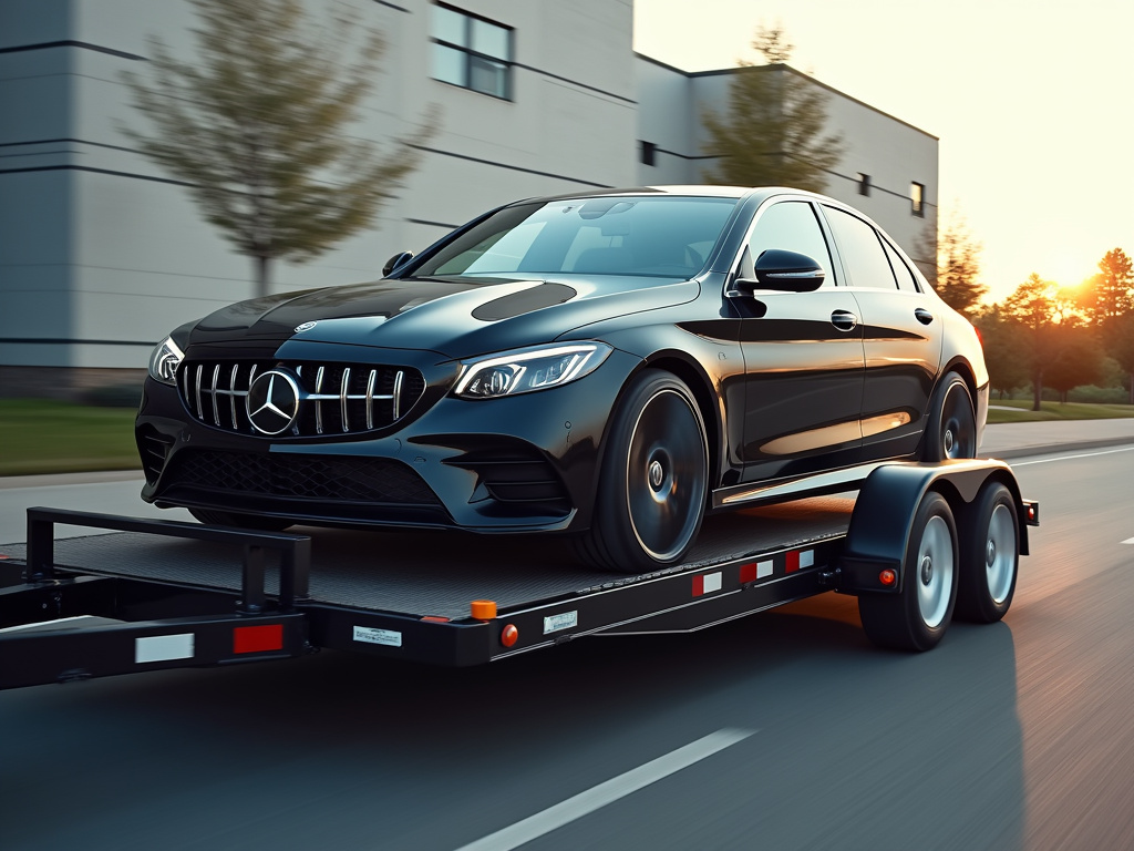 Car on trailer — car shipping Nevada