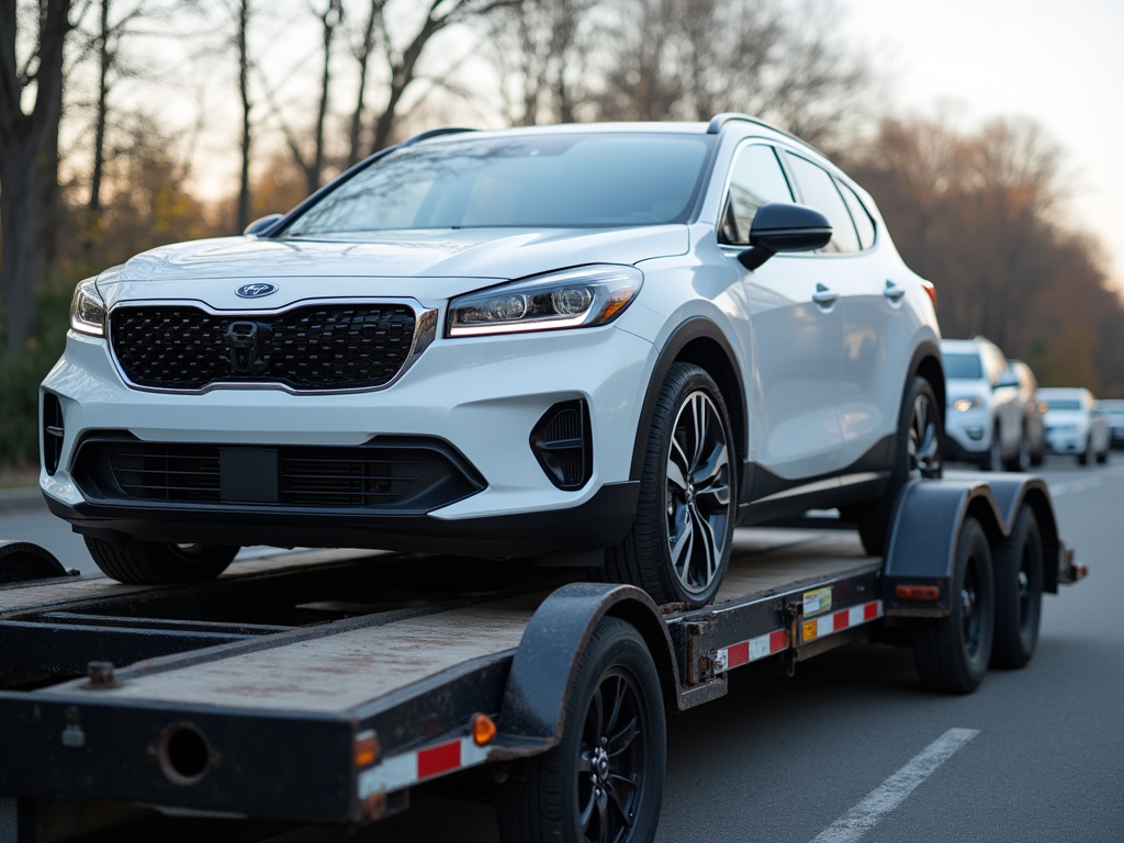 Car on trailer — car shipping Nevada