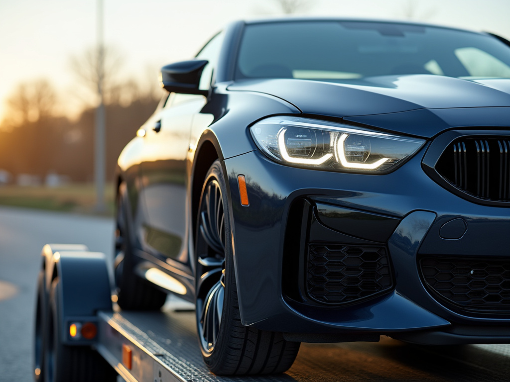 Car on trailer — car shipping New York