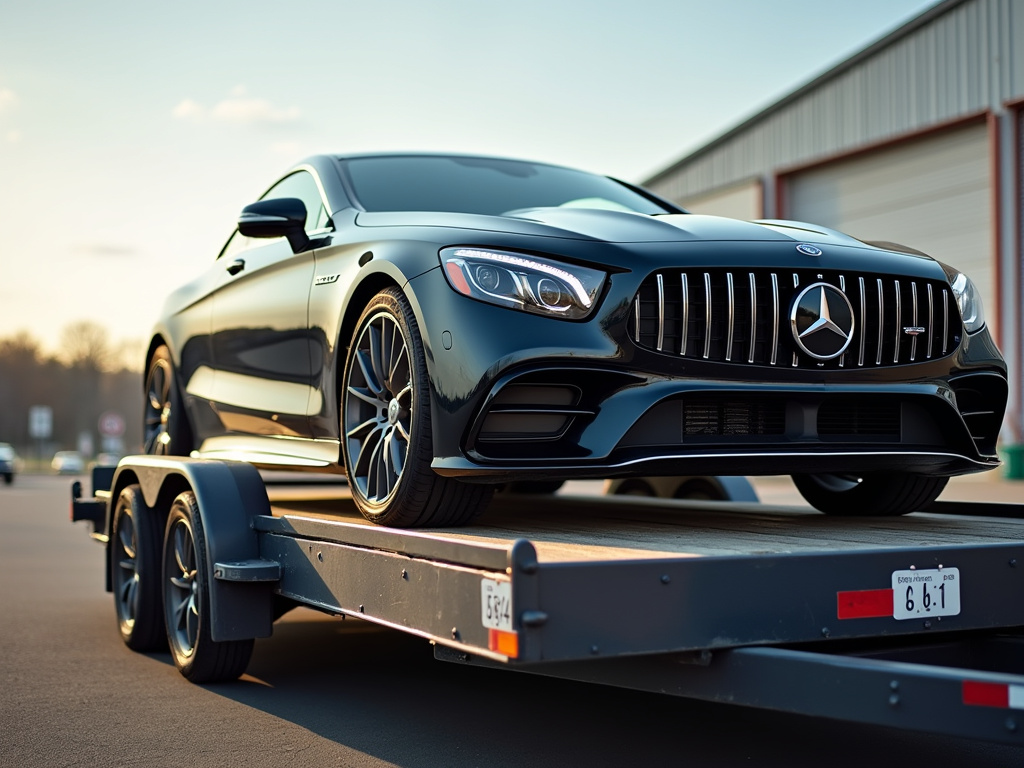 Car on trailer — car shipping New York