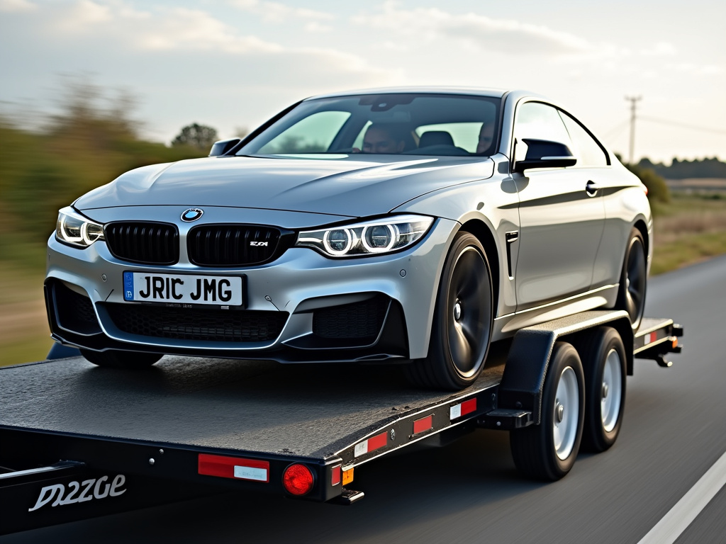 Car on trailer — car shipping New York
