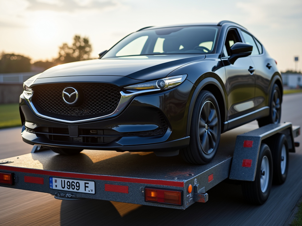 Car on trailer — car shipping New York