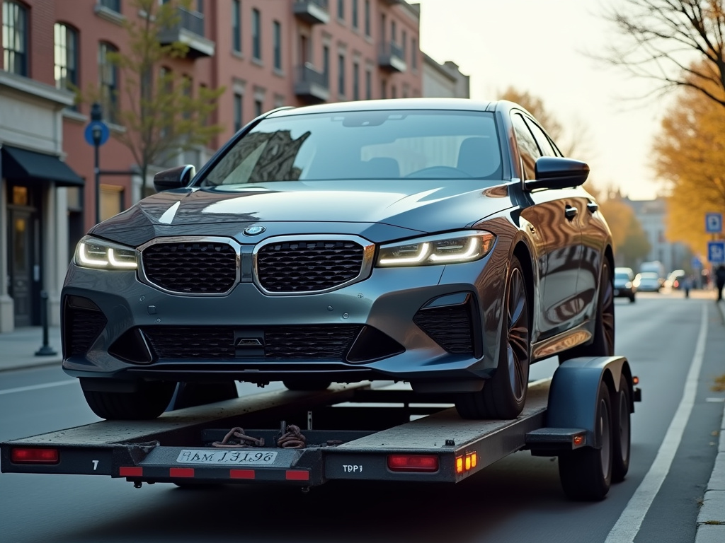 Car on trailer โ car shipping Ohio