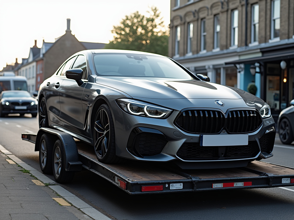 Car on trailer — car shipping Ohio