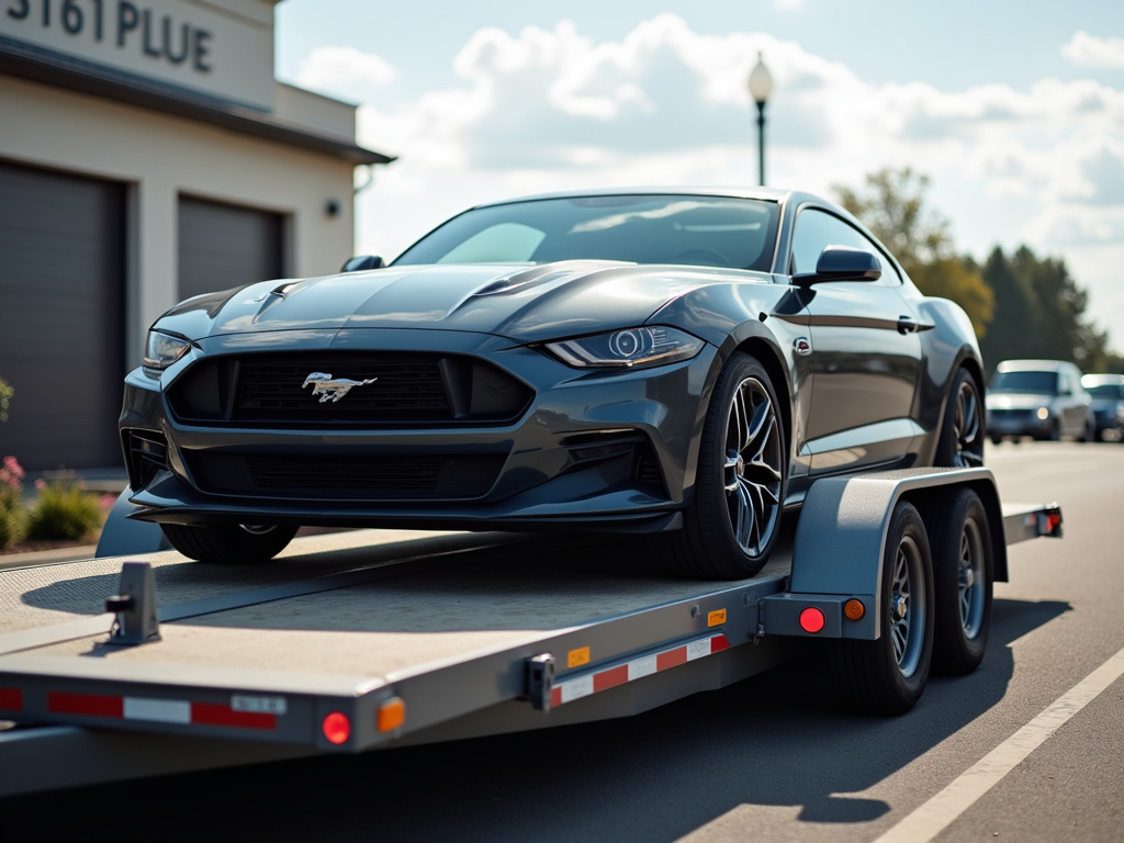 Car on trailer — car shipping Tennessee