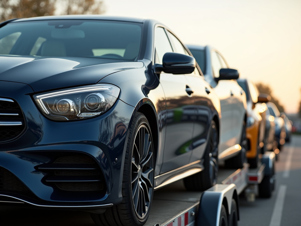 Car on trailer — door to door car shipping