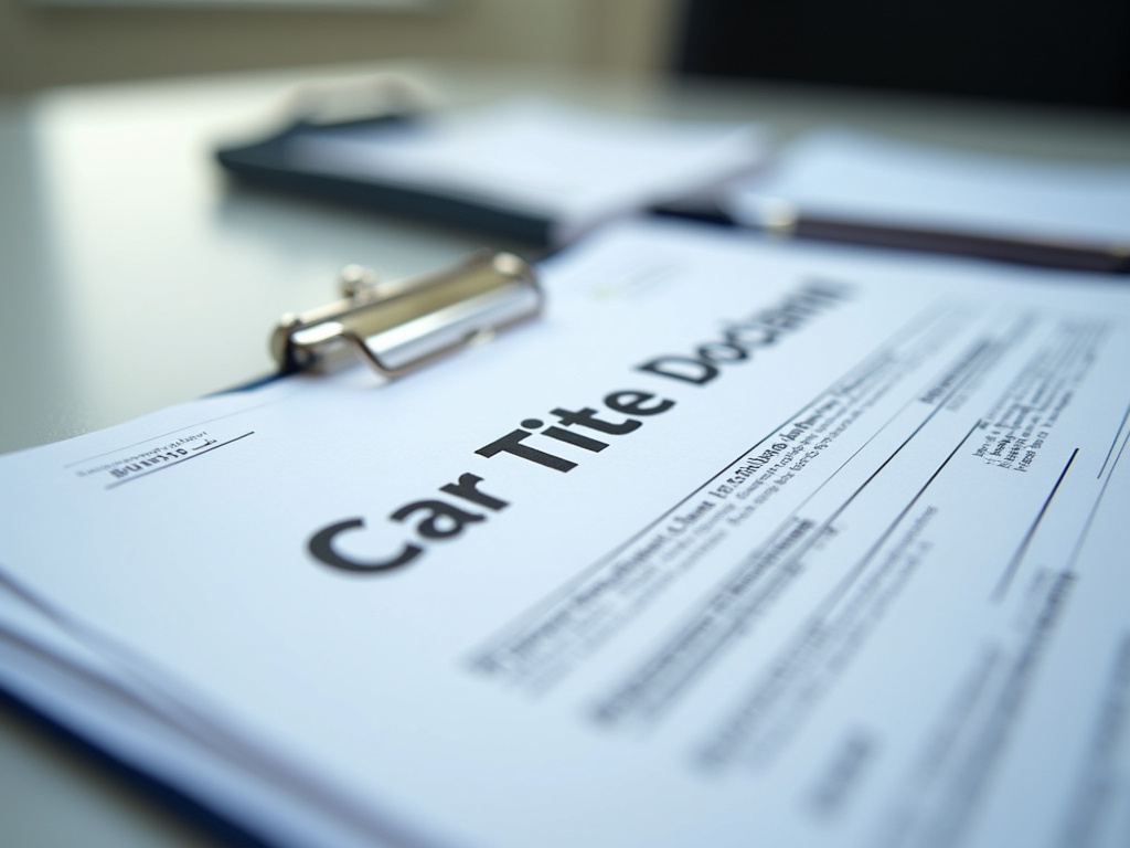 Car title document — New Jersey title loans