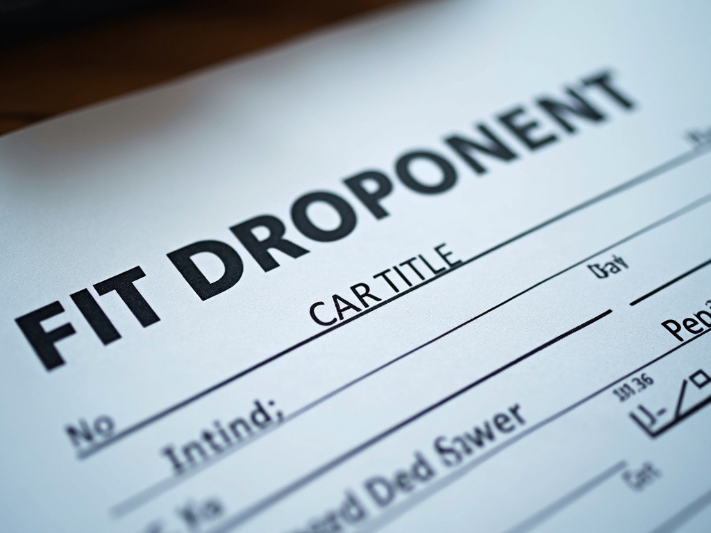 Car title document — Tennessee title loans