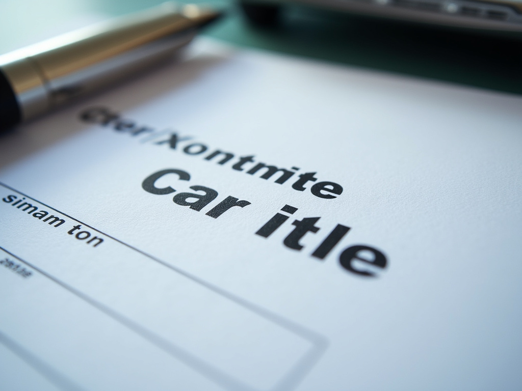 Car title document — title loans colorado